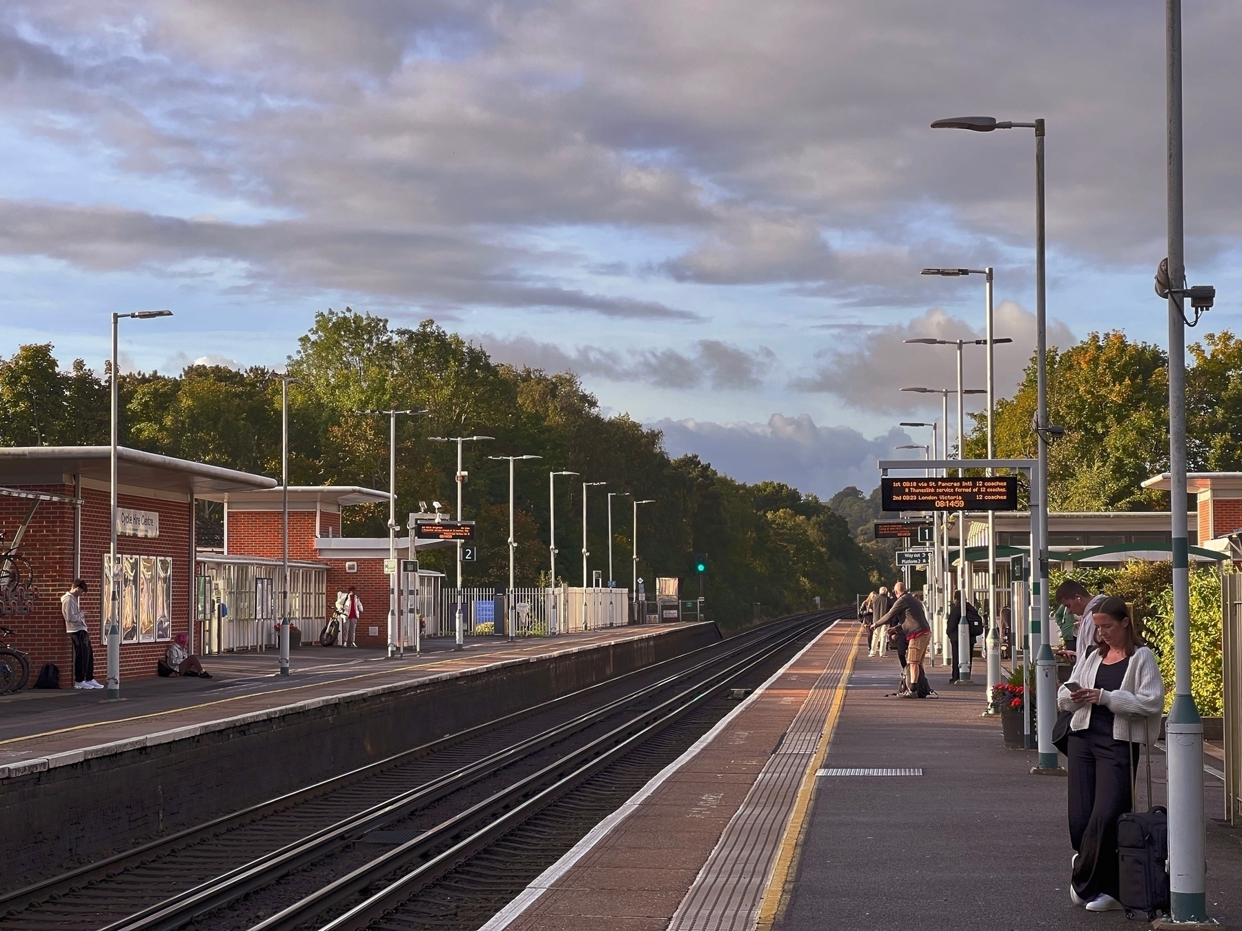 Hassocks station at 8am on a Friday.